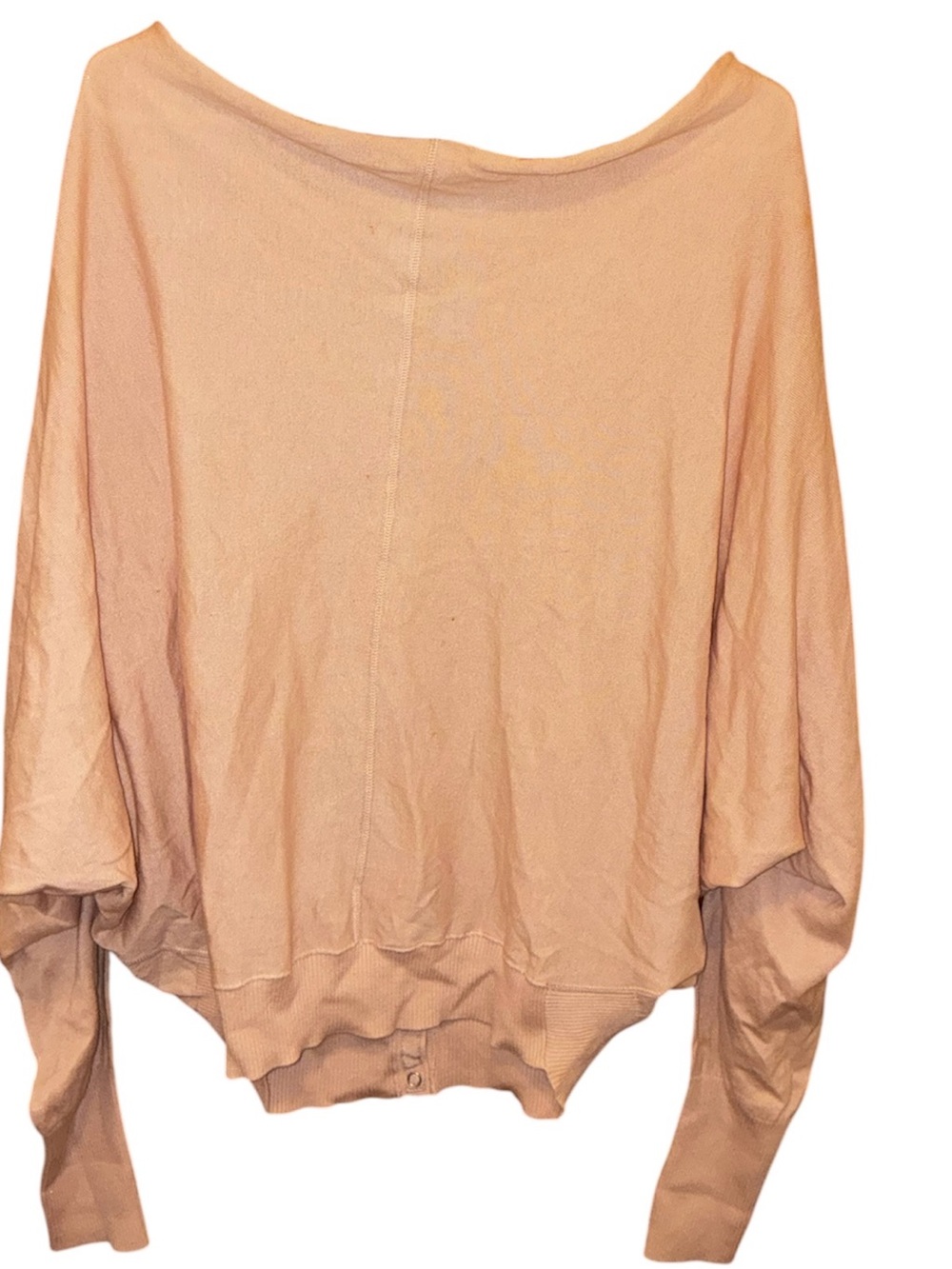All Saints Light Pink Off The Shoulder Neckline Button Up Detail M